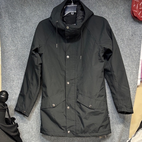 Tretorn Wings Woven Padded Jet Black Breathable Waterproof Windproof Coat Xxs